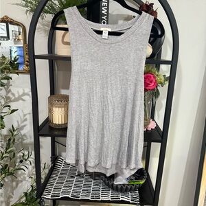 Eberjey Gray Ribbed Tank Top size large